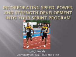Incorporating Speed, Power, and Strength Development