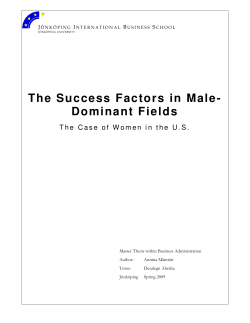 The Success Factors in Male- Dominant Fields