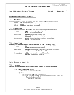 Story Title: Seven Spools of Thread Unit: 4 Pages: 51 – 71