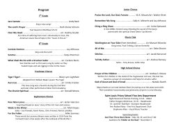 Spring 2017 Choral Concert Program