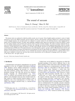 The sound of sarcasm