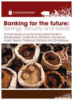 Banking for the future - International Treaty on Plant Genetic