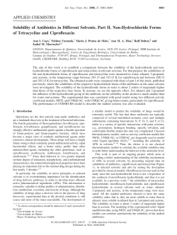 Solubility of Antibiotics in Different Solvents. Part II.