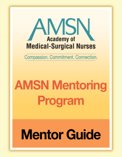 AMSN Mentoring Program Mentor Guide