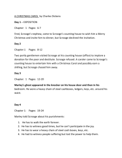 A CHRISTMAS CAROL by Charles Dickens Day 1 &ndash; EXPOSITION