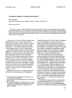 a schematic model of quarks and leptons