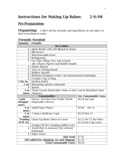 Instructions for Making Lip Balms