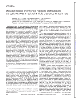 Dexamethasone and thyroid hormone pretreatment upregulate