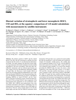 Diurnal variation of stratospheric and lower mesospheric HOCl, ClO
