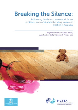 Addressing family and domestic violence problems in alcohol