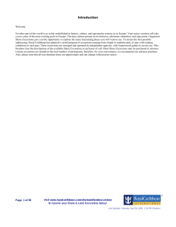 Introduction - Royal Caribbean Cruise Lines