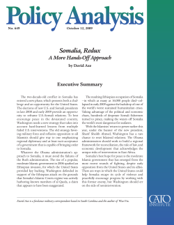 Somalia, Redux: A More Hands-Off Approach
