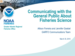 Communicating with the General Public About Fisheries Science