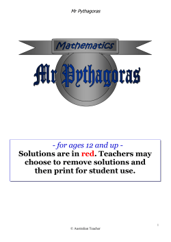 Pythagoras - Australian Teacher