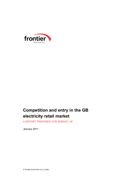 Competition and entry in the GB electricity retail market