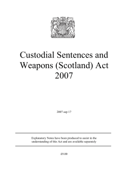 Custodial Sentences and Weapons (Scotland) Act 2007
