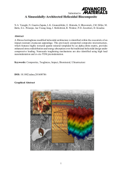 A Sinusoidally-Architected Helicoidal Biocomposite