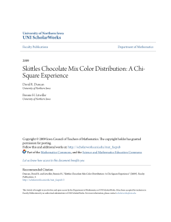 Skittles Chocolate Mix Color Distribution: A Chi