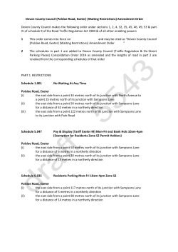 (Polsloe Road, Exeter) (Waiting Restrictions) Amendment Order