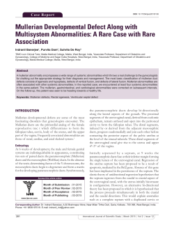 Mullerian Developmental Defect Along with Multisystem