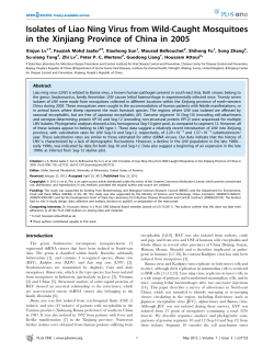 Isolates of Liao Ning Virus from Wild