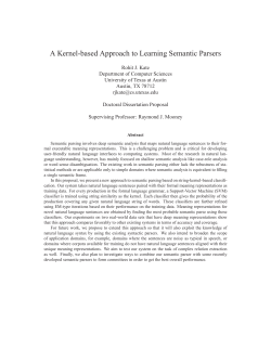 A Kernel-based Approach to Learning Semantic Parsers