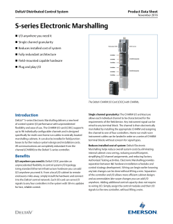 DeltaV S-series Electronic Marshalling