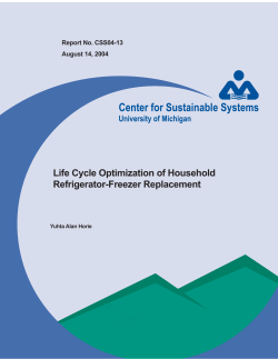 Life Cycle Optimization of Household Refrigerator