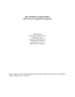CBC News in Comparative Perspective