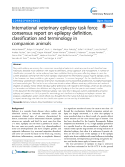 International veterinary epilepsy task force consensus report on