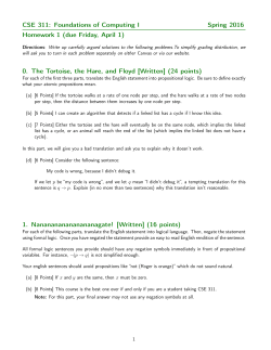 CSE 311: Foundations of Computing I Spring 2016 Homework 1