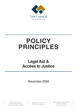 policy principles - Law Council of Australia