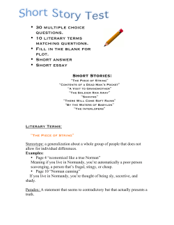 Short Story Test Review