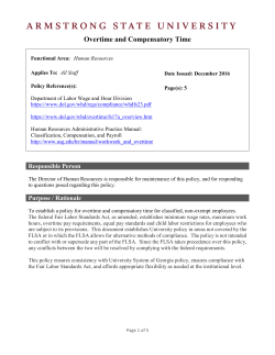 Overtime and Compensatory Time