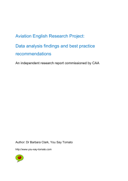 Aviation English Research Project