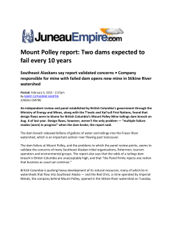 Mount Polley report: Two dams expected to fail every 10 years