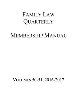 2016-17 FLQ Membership Manual - WVU College of Law