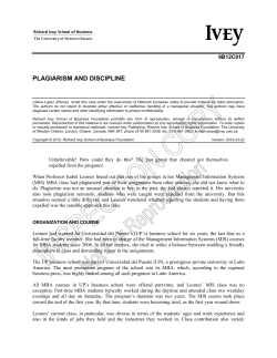 plagiarism and discipline