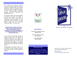 The Open Door Family Assistance Program Brochure