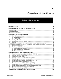 Overview of the Courts - Texas Municipal Courts Education Center