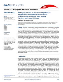 Melting systematics in mid-ocean ridge basalts: Application of a