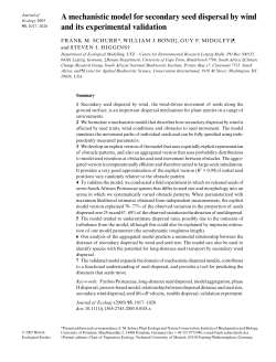 A mechanistic model for secondary seed dispersal by wind and its