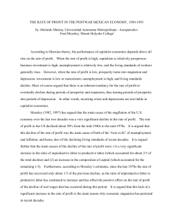 the rate of profit in the postwar mexican economy, 1950-1993