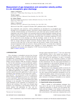 Measurement of gas temperature and convection velocity profiles in