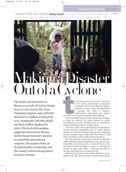 The death and destruction in Burma as a result of Cyclone Nargis