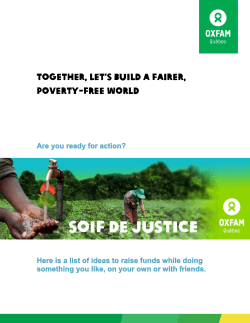 Together, let`s build a fairer, poverty-free world - Oxfam
