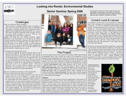 Looking into Rondo: Environmental Studies Senior Seminar Spring