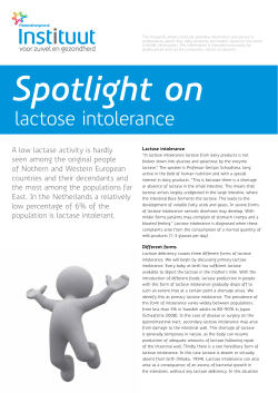 lactose intolerance - FrieslandCampina Institute