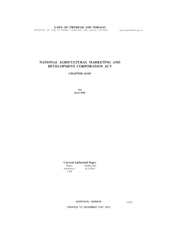 National Agricultural Marketing and Development Corporation Act