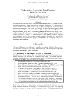Distinguishing Association from Causation in Titles of News Stories